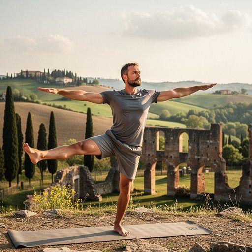 Una vista ravvicinata di mani che si uniscono in un gesto di preghiera durante una pratica di yoga.